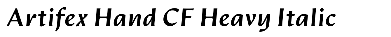 Artifex Hand CF Heavy Italic